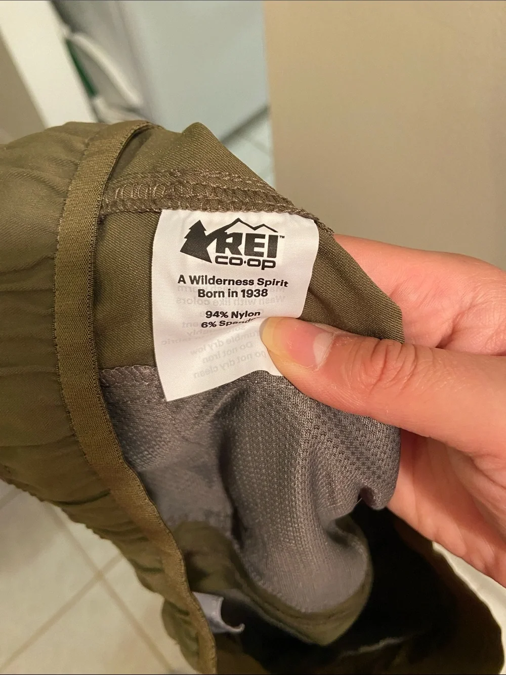 REI Olive Green Kids Cargo Pants with Elastic Waist